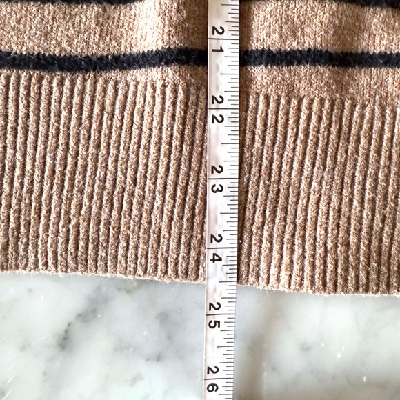 Old Navy SoSoft Striped V-Neck Sweater | Women’s XL | Earth Brown Black - Picture 9 of 9